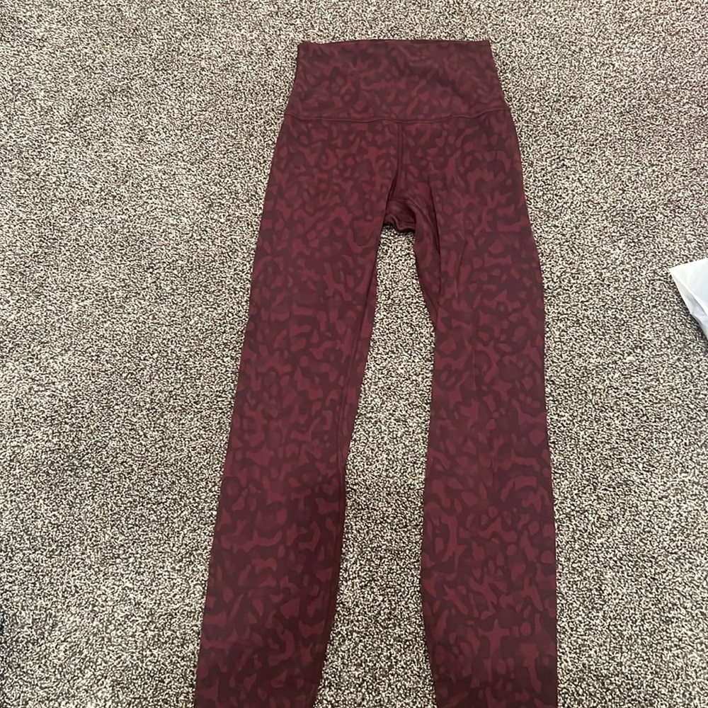 Red leopard lululemon leggings